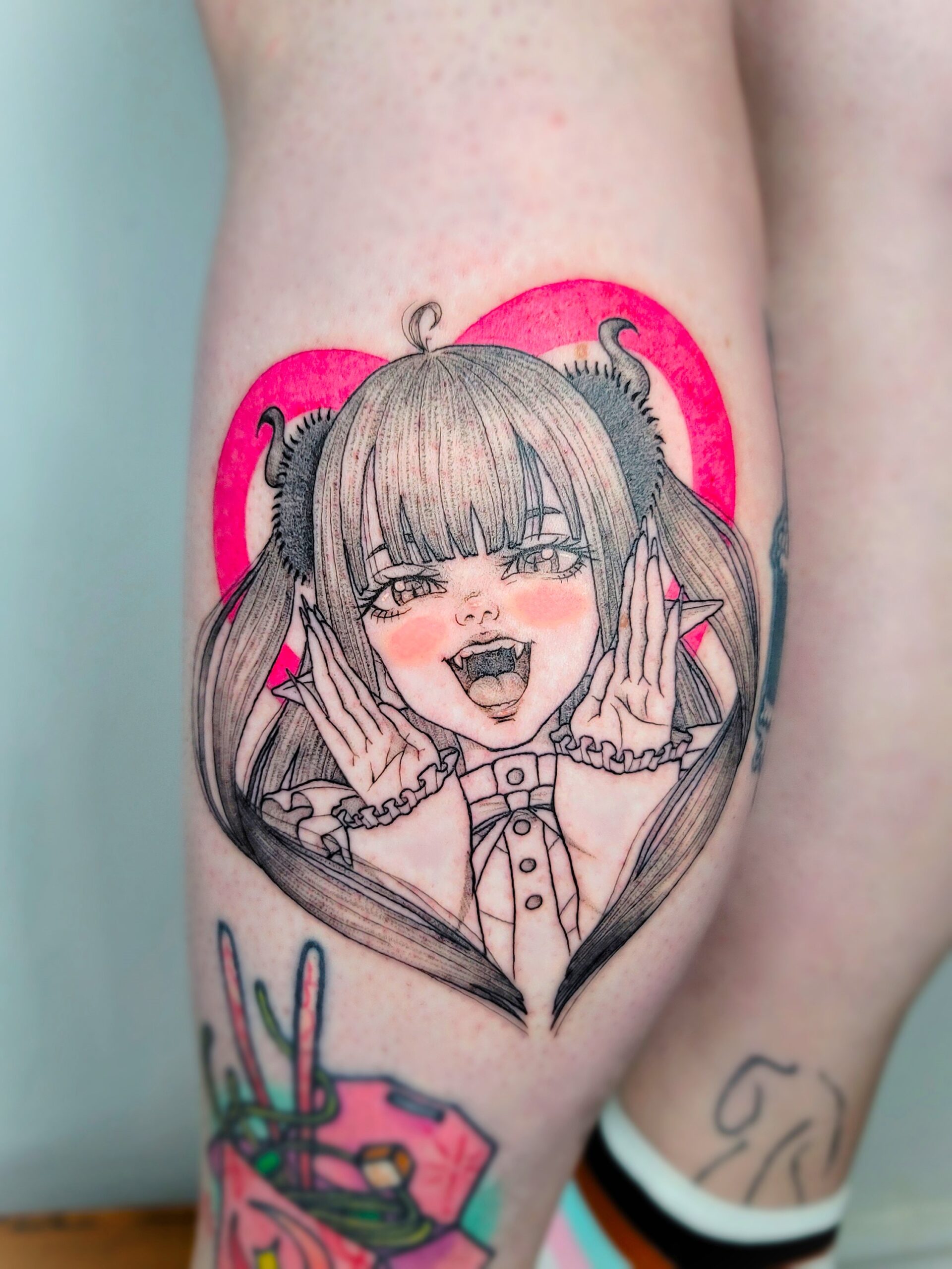 Hamtaro Anime Tattoo with LGBT Colors Inked by Lyric TheArtist  Iron Palm  Tattoos  Body Piercing